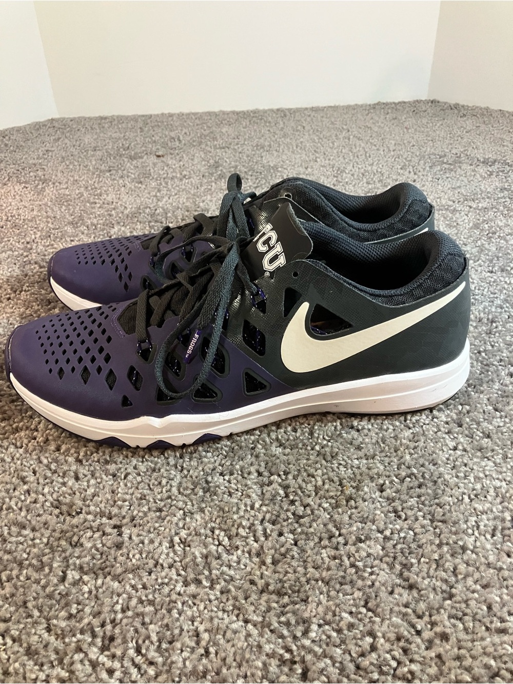 Nike Train Speed 4 AMP TCU Horned Frogs Shoes Mens Size 9 844102-510